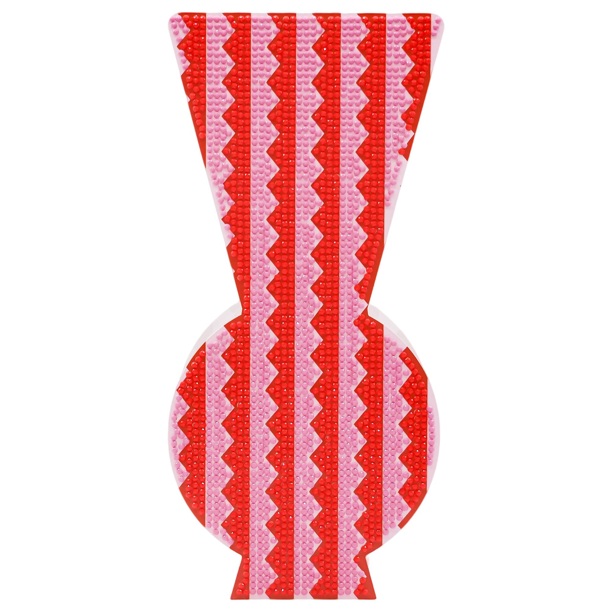 Jonathan Adler x Michaels Pink Zig Zag Stripe Diamond Art Vase Kit